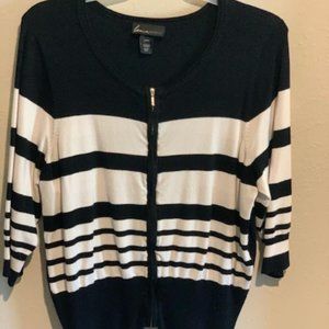 Black and White Striped Lane Bryant